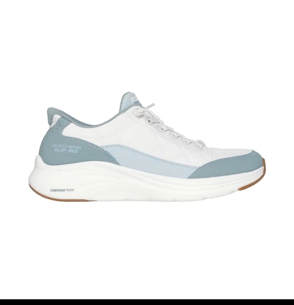 Skechers Women's Contour Foam Slip Ins Sneaker, Sage - Picture 1 of 9